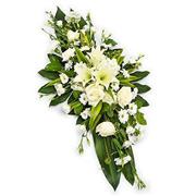 White Lily &amp; Rose Double Ended Spray