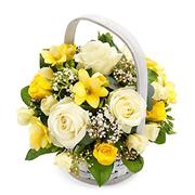 Yellow and Cream Basket