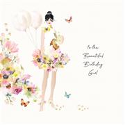 Deluxe sparkling birthday card